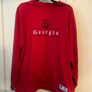 Vtg Russell Athletic High Cotton Long Sleeve T Shirt Men’s XL Georgia UGA